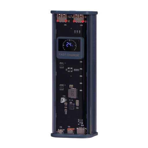 Внешний портативный аккумулятор CRR-29, 20000 мАч, 2USB, 3 А, с дисплеем, быстрая зарядка, серый - Simaland фото 2
