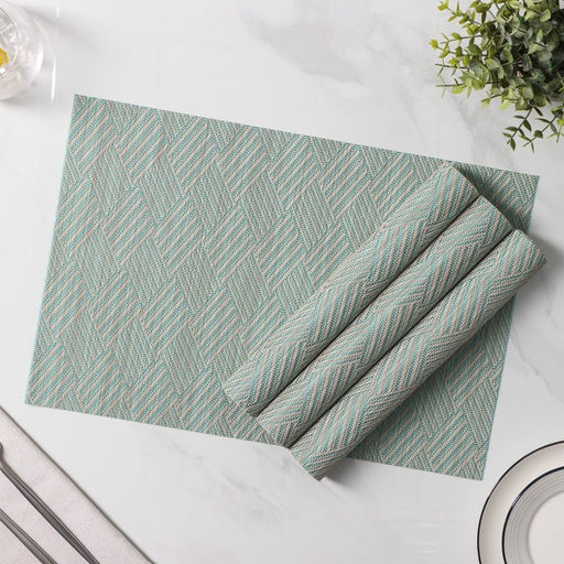 Набор салфеток сервировочных Доляна Энн, 4 шт, 3045 см, цвет серо-голубой  фото 4