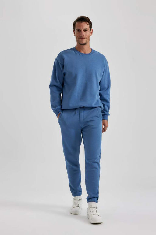 Базовый свитшот Oversize с круглым вырезом - Defacto фото 7