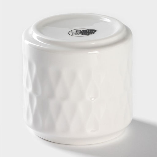 Набор для специй и соусов BellaTenero, 5 предметов: 2 соусника 200 мл, сахарница 360 мл, солонка 120 мл, перечница 120 мл, на бамбуковой подставке, керамика, белый