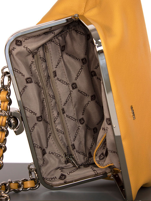LACCOMA сумка Паола-Л815-горчичный эко кожа хлопок фото 4