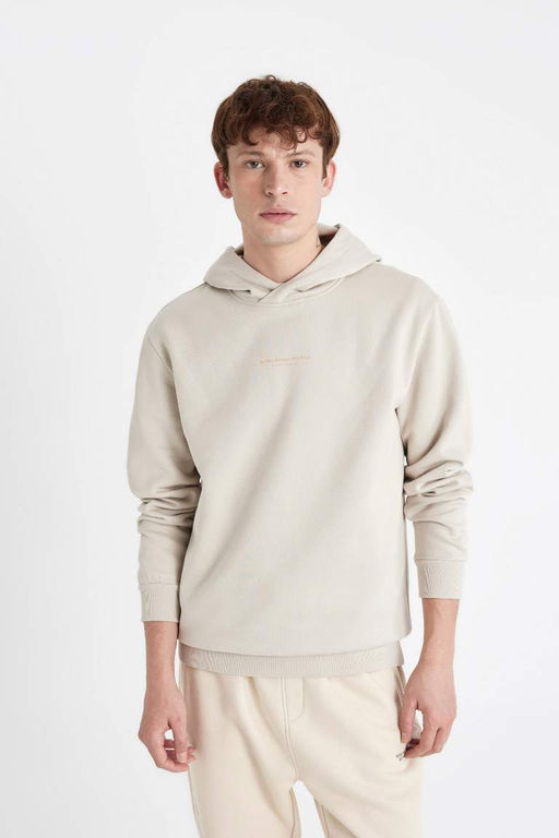 Толстовка обычного кроя с капюшоном и принтом