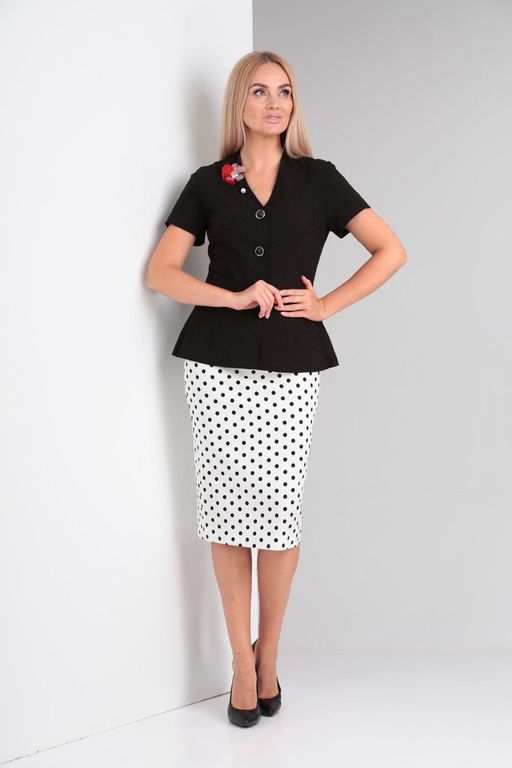 Костюм Gamma & Gracia 278 черный белый черный горох  фото 2