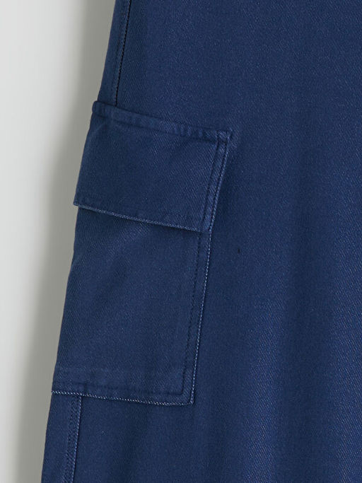 Beli Lastikli K?z ?ocuk Kargo Pantolon