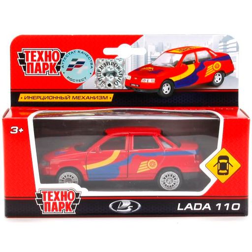 . Модель "Лада 110 Спорт" металл.инерц. 12см,открыв.двери арт.SB-16-44-S-WB