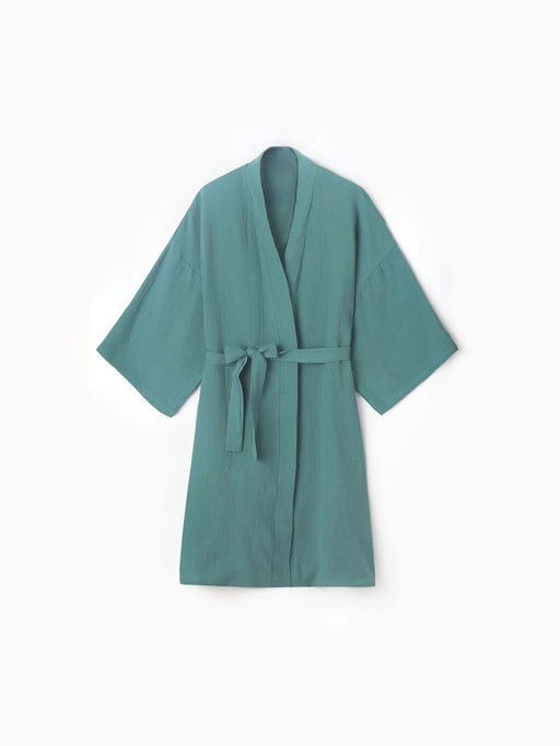 Халат домашний женский KAFTAN Basic, размер 52-54, зелёный