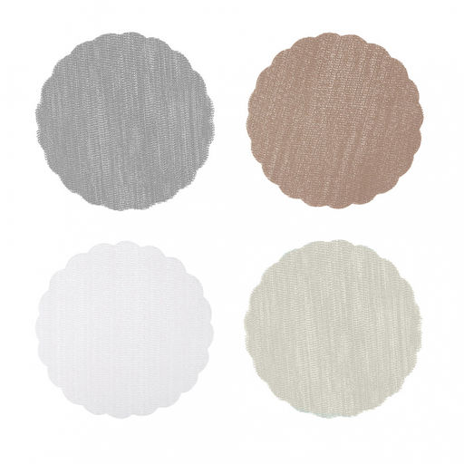 Набор салфеток противоскользящих ажурных круглых 32*32, 4 шт. арт. 436-075 (158146)