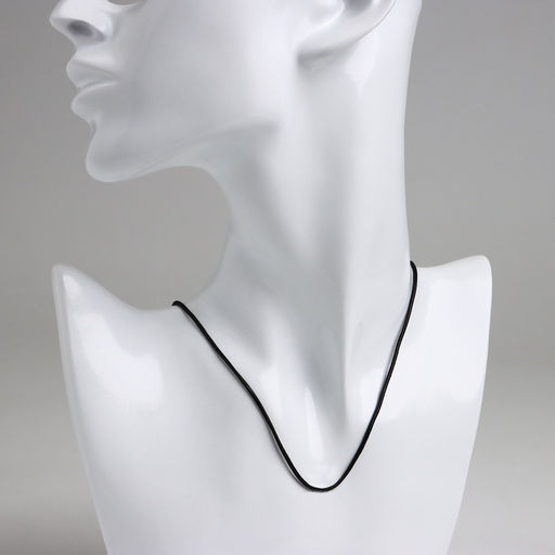 Цена за 10 шт. Шнурок кожаный d=1.5 мм, 45 см, чёрный