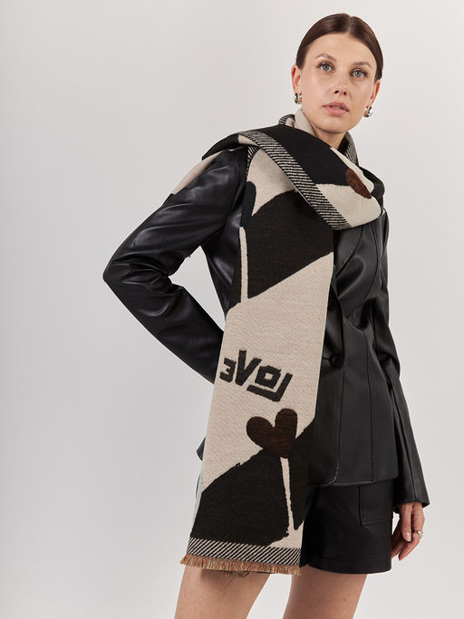 в составе ШЕРСТЬ  и КАШЕМИР Большой, мягкий, теплый  двусторонний палантин - Tantino фото 5