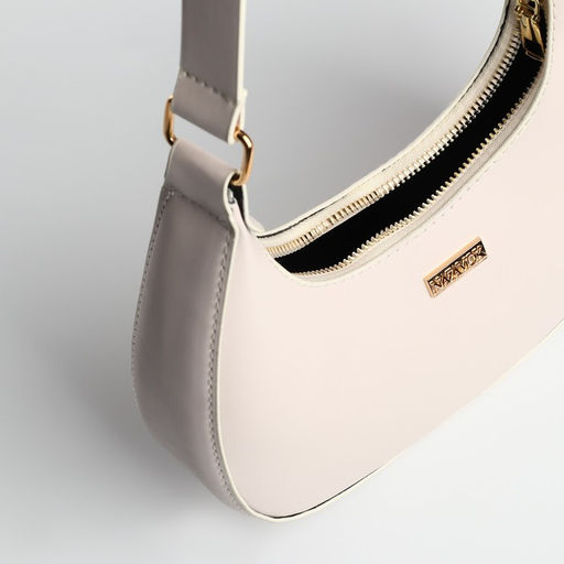 Сумка женская из искусственной кожи, 22×23×6 см, бежевая