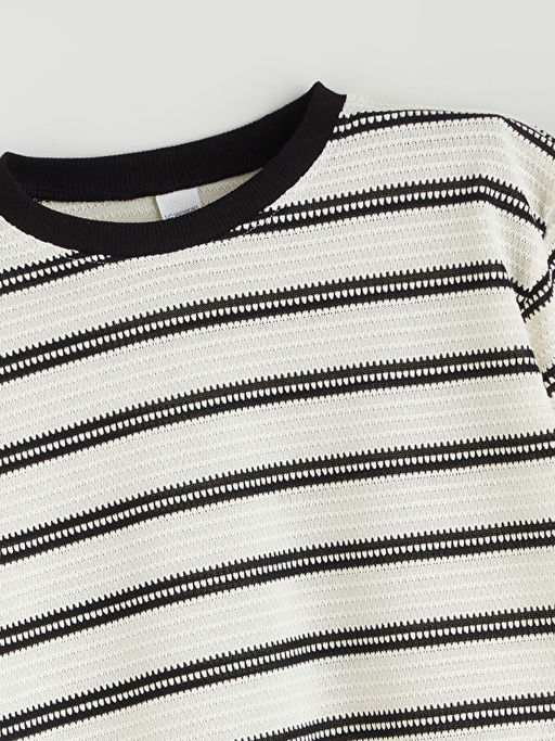 Bisiklet Yaka ?izgili Erkek ?ocuk Ti??rt