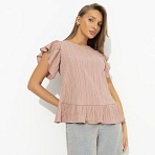 Блуза из жатой ткани, Потому что нужно! (коричневая) - Charutti фото 16