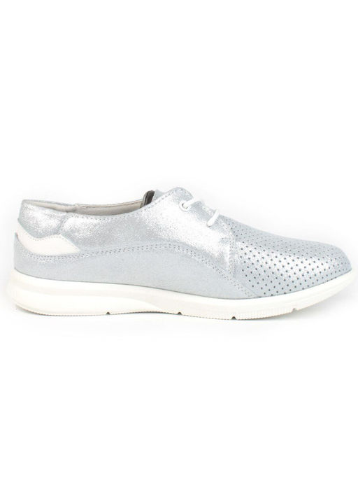 05-DF99-21P LT. BLUE Полуботинки женские спортивные (натуральная кожа) - Фабричный китай фото 11