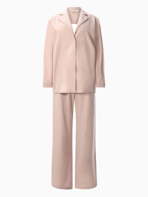 Костюм женский: рубашка, брюки, топ, KAFTAN Base, размер 48, пудровый