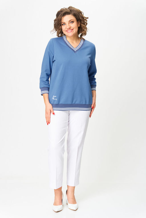 Джемпер БелЭльСтиль 870 голубой фото 6