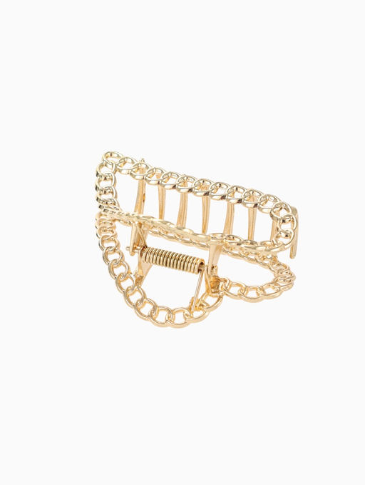 Цена за 2 шт. Крабик для волос «Дороти», сердце, 7.5 см, золото