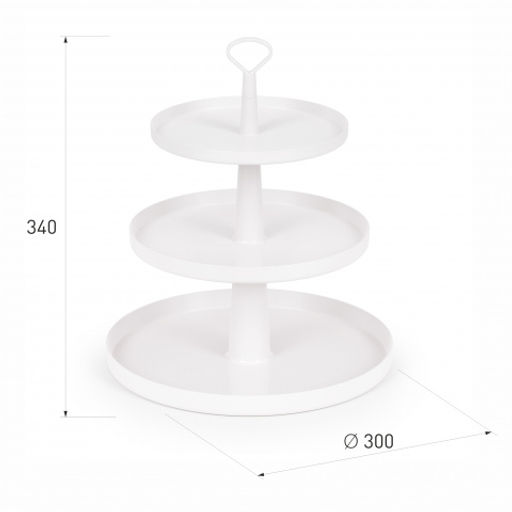 Фруктовница Феерия 3-х ярусная белый М8513 - Альтернатива фото 9