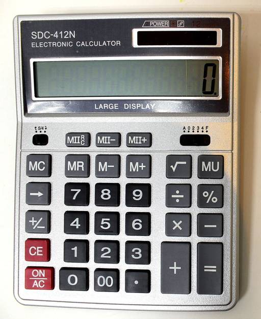 Калькулятор настольный 412N, 12-разрядный, дв. питание, 202*157*12мм