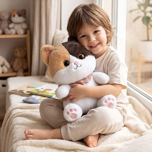 Мягкая игрушка "Кошка трёхцветик" 80 см