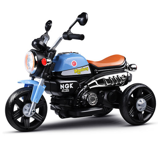 Электромобиль детский "Байк" (цвет синий)