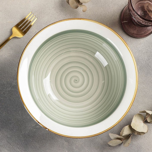 Салатник керамический Крафт, 1,4 л, 238 см, цвет темно-зелёный - Simaland фото 2