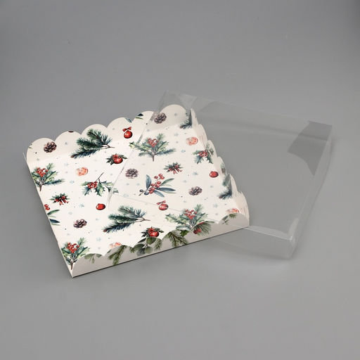 Цена за 5 шт. Коробка для печенья «С Новым годом!», 21×21×3 см