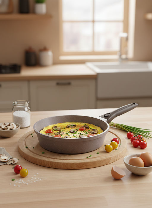 Сковорода 200/59мм Горница ДУЭТ Черничный мусс индукция съем/руч. с кр. (п/у), Ис8204Дч