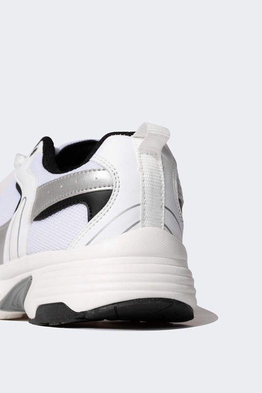 Женские спортивные туфли из искусственной кожи на шнуровке с зубчатой подошвой - Defacto фото 6