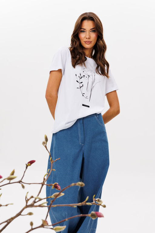 Футболка Fantazia Mod 5185 белая  фото 4