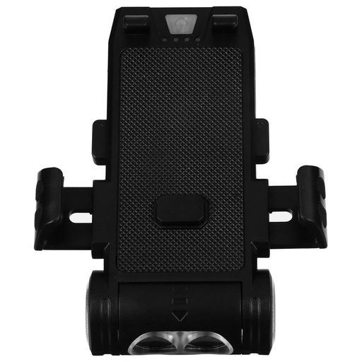 Держатель на руль для телефона с функциями: фонарик, звуковой сигнал, power bank - Simaland фото 3