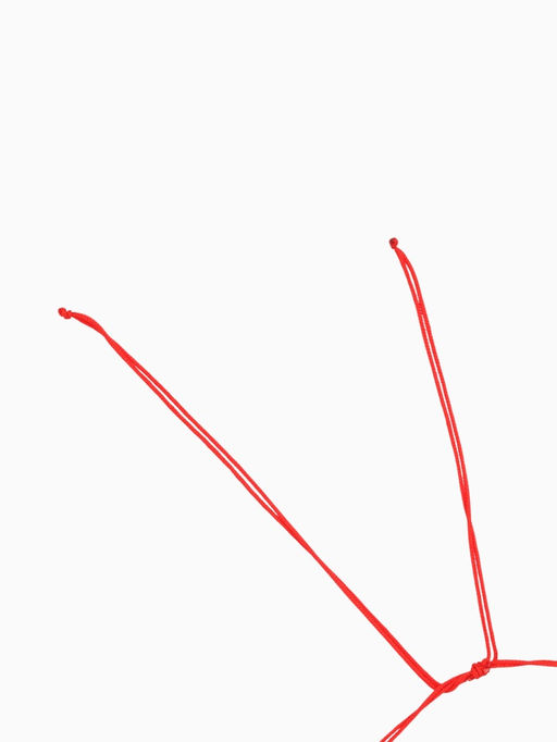 Браслет на ногу «Анклет», длина 18 см, белый, красный