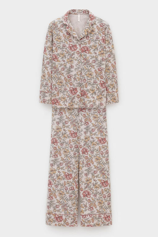 Е 20171/бежевый,античные цветы пижама жен - Very neat фото 2