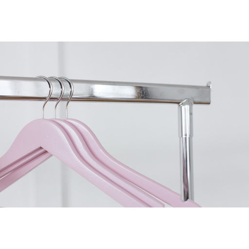 Плечики - вешалки LaDо́m Brillant, 44.5×23×1.2 см, 3 шт., деревянные, широкие плечики, розовые