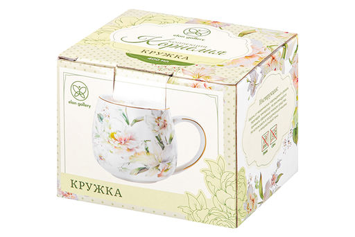 Кружка 400 мл 12,5*9,5*8,5 см Корнелия бочонок NEW BONE CHINA - Elan gallery фото 10