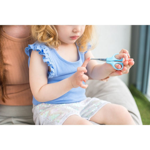 Детский маникюрный набор: ножницы, книпсер, пилка, голубой