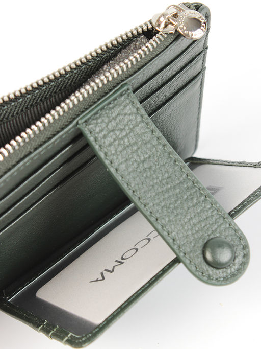 LACCOMA кредитница LA-6525-темно-зеленый натуральная кожа фото 5