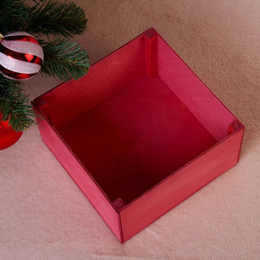 Коробка подарочная Merry Christmas, c оленями, бордовая, 202010 см - Дарим красиво фото 3