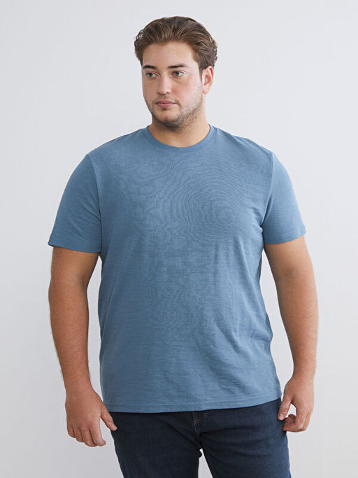 Bisiklet Yaka Penye Erkek Ti??rt