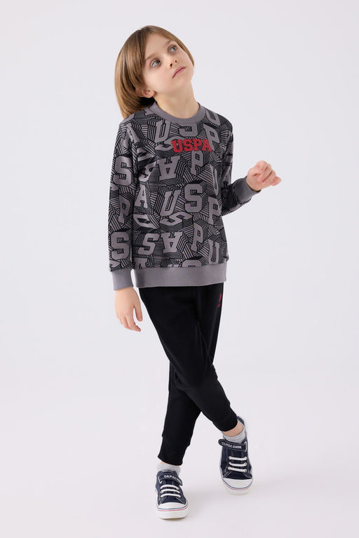 Темно-серый пижамный комплект для мальчика Неожиданная скидка в корзине - U.s. polo assn фото 3