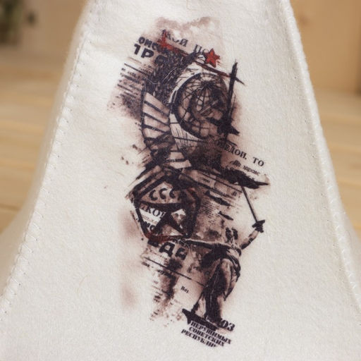 Шапка для бани Газета принт - Добропаровъ фото 2