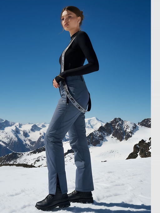 Полукомбинезон утепленный женский зимний горнолыжный голубого цвета 911Gl - Chunmai фото 27