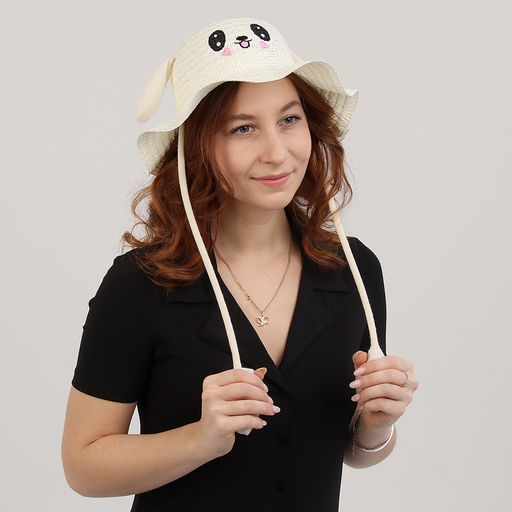 Панама детская «Милый зайка», уши поднимаются, р-р. 52-54