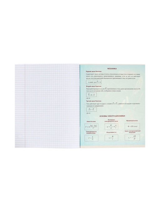 Цена за 10 шт. Тетрадь предметная, 48 листов в клетку, Calligrata Доска. Физика  фото 12