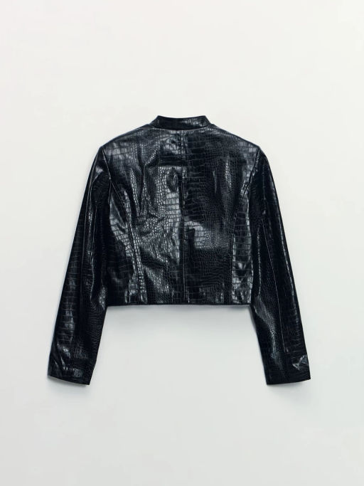 Приталенный жакет из искусственной кожи / Zarina