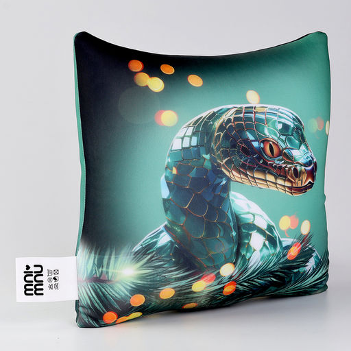 Подушка декоративная антистресс «Змея», зелёная