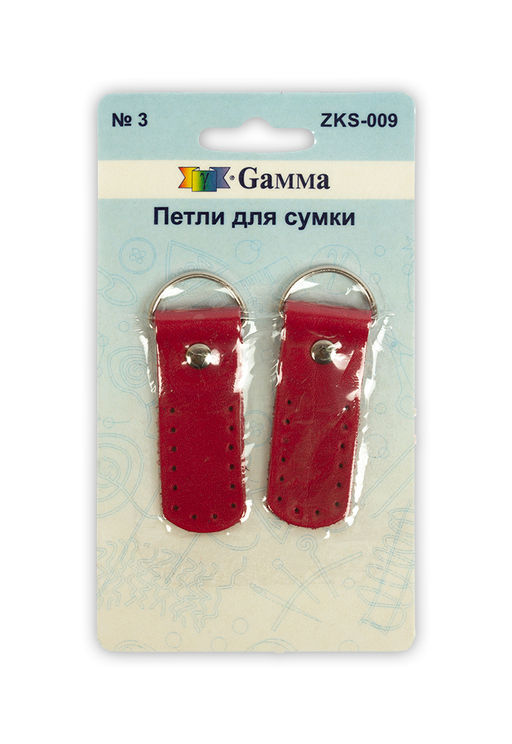 Gamma ZKS-009 Петли для сумки, кожа 1 шт. № 004 коричневый