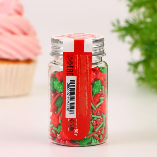 Посыпка кондитерская Новогодняя омела, 50 г - Кондимир фото 3