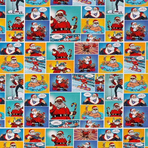 Цена за 10 шт. Бумага упаковочная глянцевая Pop-art Новый год, двусторонняя, 70 х 100 см - UPAK LAND фото 4