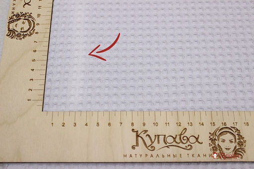 Вафельное премиум-полотно Italy цв.Жемчужно-серый, ш.1.5м, хлопок-100%, 240гр/м.кв - Купава фото 3