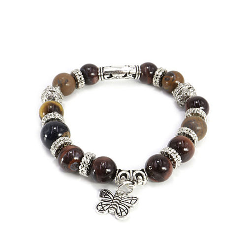 Браслет Пандора Тигровый глаз, Бычий и Соколиный зеркалтный щит, мощная защита владельца